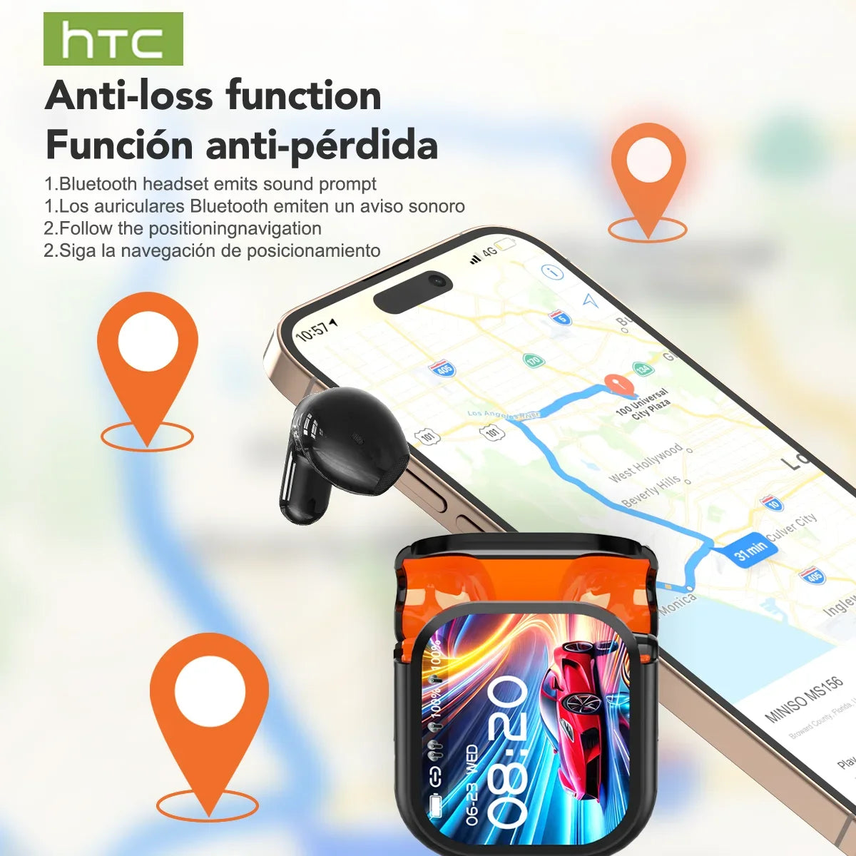 Écouteurs Bluetooth 6.0 avec traducteur IA — OWS, écran LCD tactile, sport, stéréo HD, longue autonomie
