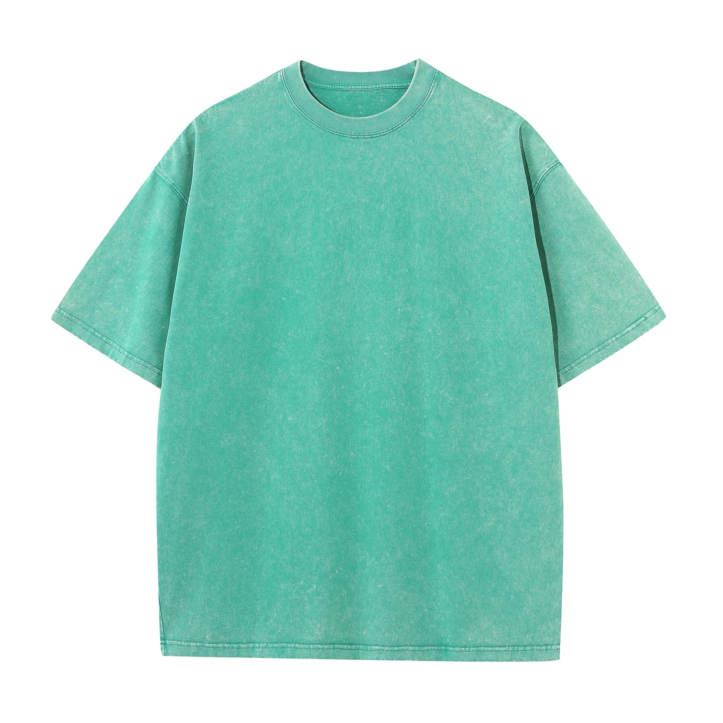 Camiseta de verano para hombre, 100% algodón, retro, hombro caído, color liso, holgada, informal, transpirable, casual