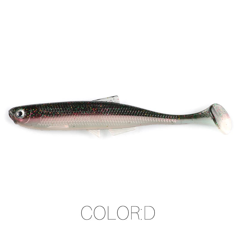 Supercontinent leanness ShadTeez cola en T 5 cm/7,5 cm/12 cm lucio lucioperca depredador pesca 3D ojos señuelo blando señuelos de pesca