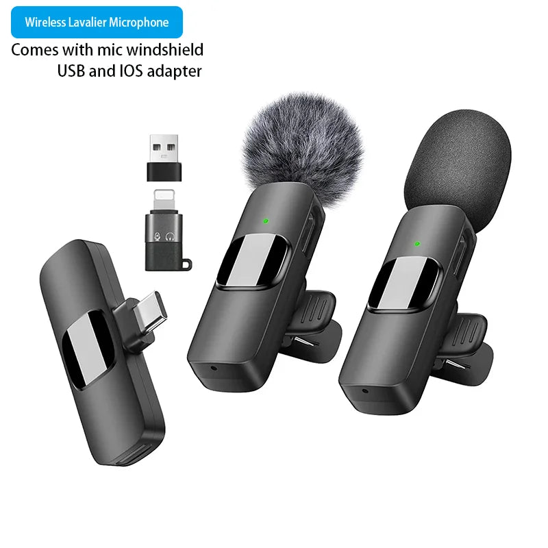 Mini microphone cravate portable pour diffusion en direct, tournage, interview, mini microphone sans fil avec clip pour l'enregistrement vidéo