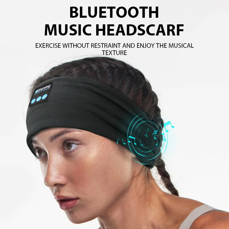 Wireless Bluetooth Headband, Sleeping Headphones, Sports Headphones/Music Cap with HD Stereo Speakers, Eye Mask for Side Sleepers