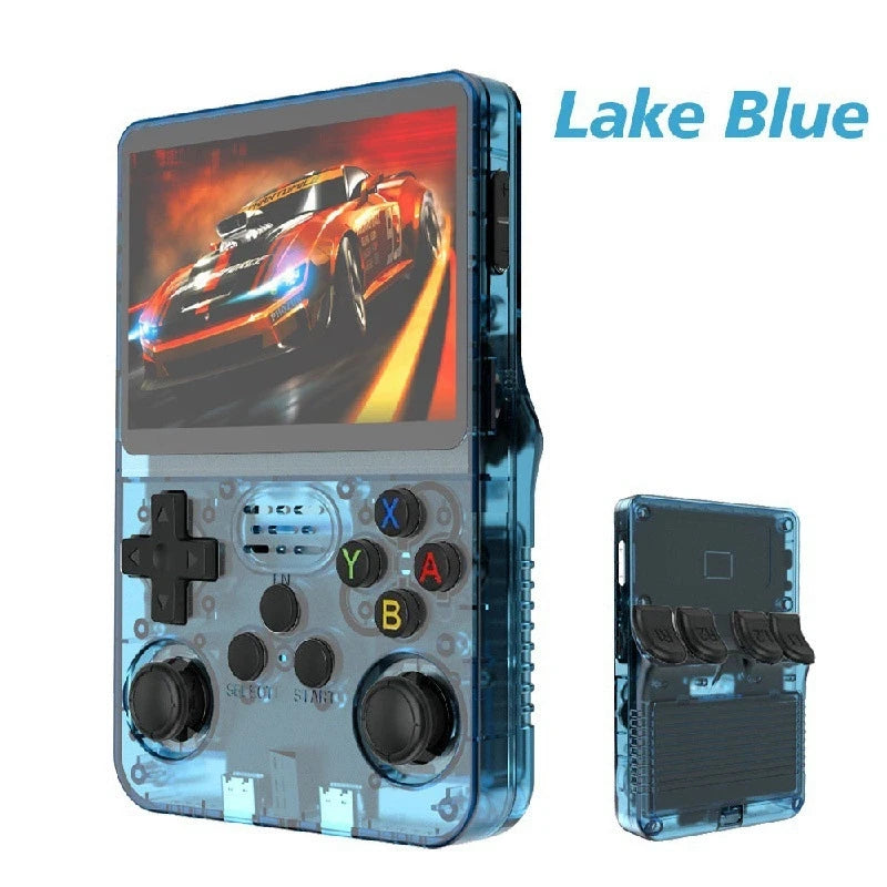 Consola de juegos portátil retro R36S con sistema ARKOS, pantalla IPS de 3,5 pulgadas, almacenamiento de 128 GB/64 GB, juegos precargados, regalo portátil para niños y jugadores