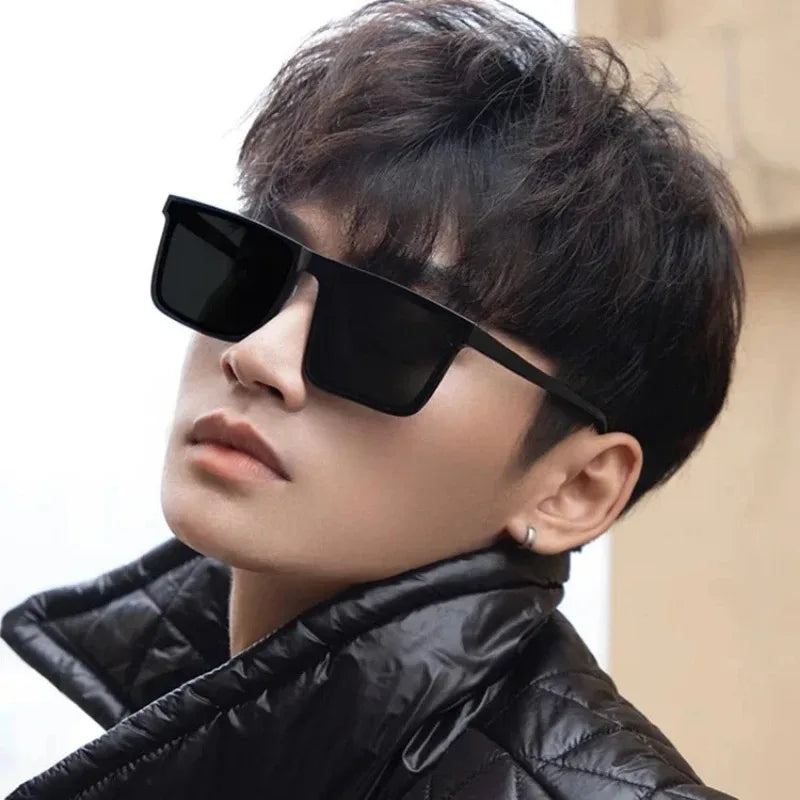 Lunettes de soleil pour hommes conduite anti-UV — forme concave, dames, longue monture, UV400