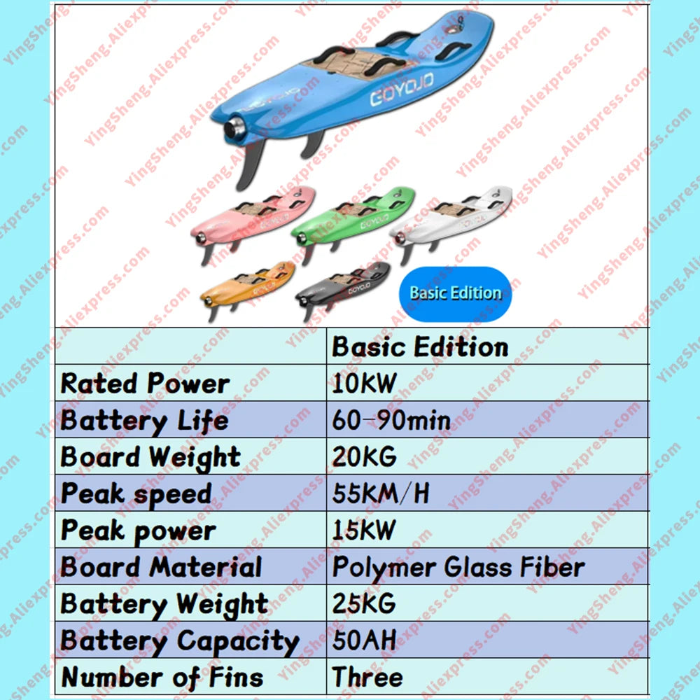 Planche de surf électrique à Jet d'eau en Fiber de carbone pour adulte avec planches à Jet électriques de surf à grande vitesse 10kw avec scooter d'eau intelligent à 3 queues