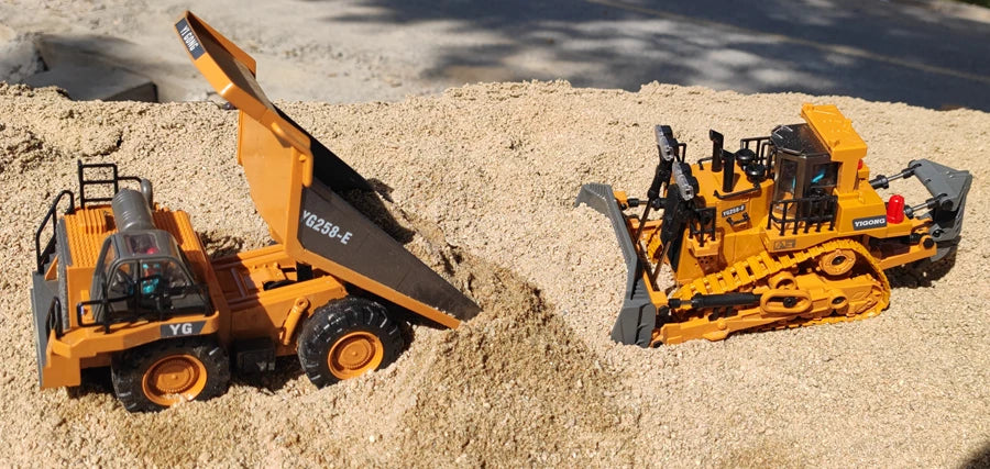 Pelle télécommandée 4WD, camion à benne basculante en alliage 4x4, Bulldozer, modèle Radio, voiture RC, véhicule de Construction, jouet, cadeaux pour enfants