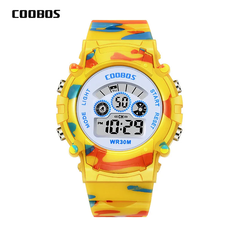 Kids Digital Watch Waterproof LED Luminous Watch for Children Sports Camouflage Watches for Boys Girls Student Clock montre enfant