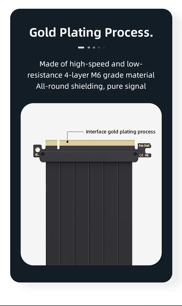 PCIE 3.0 4.0x16 Kit de Support de GPU Vertical universel Riser ATX Matx boîtier VGA carte graphique Support de direction Support