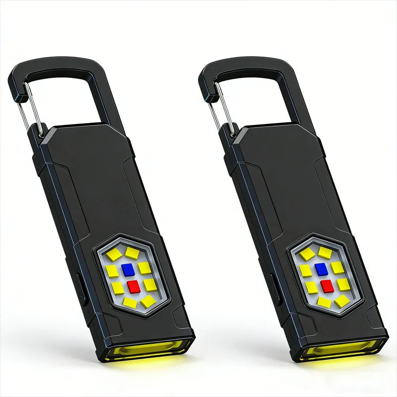 Lampe de travail tactique portable, outil EDC, mini lampe torche LED, outil de camping et de randonnée en plein air, lampe torche molle, rechargeable par USB