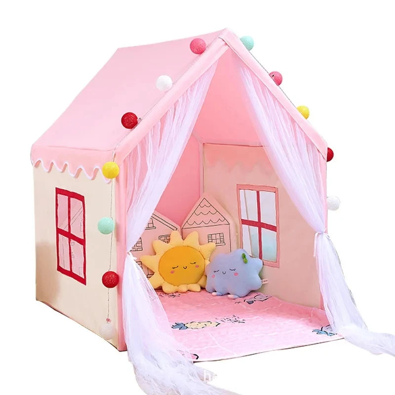 Tienda tipi portátil para niños, casa de juegos para bebé, rosa, azul, juguete para interior y exterior, casa de princesa