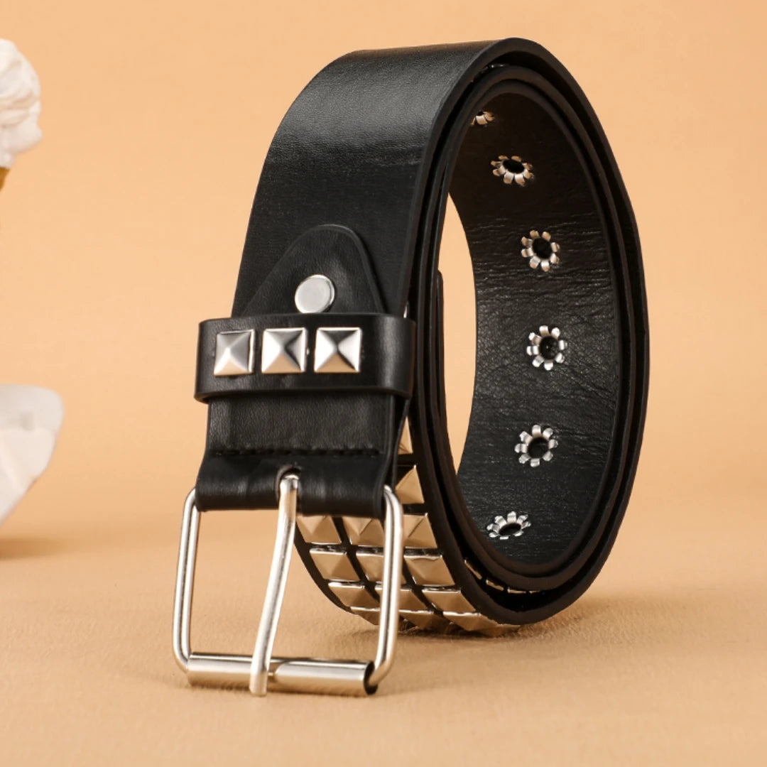 Trendy Rivet Heavy Metal Belt Men Women Punk Nightclub Rock Style Belt Jeans Belt Y2K Belt Fashion Decoration Women Belt