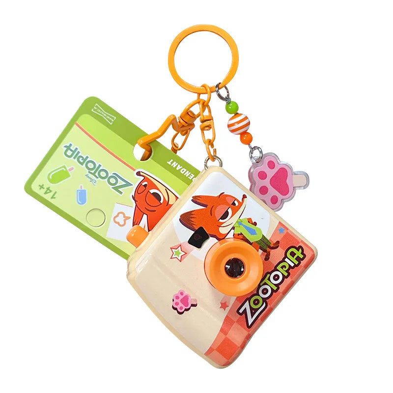 Original Zootopia Polaroid Camera Keychain, Creative Toy for Kids, Backpack Pendant, Kids' Gift, Birthday Party Souvenir