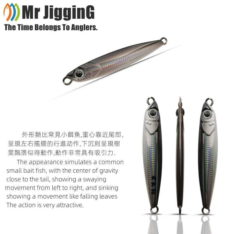 Mr JigginG – leurre métallique à coulage rapide, 10/15/20/30/40g, pour lancer de rivage d'eau salée, bar de mer, appât artificiel
