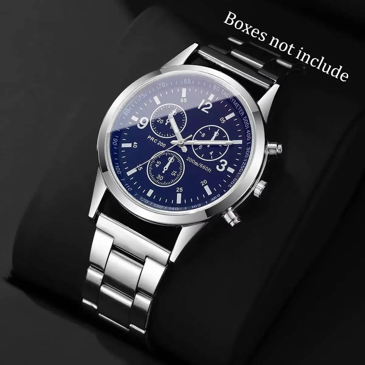 Reloj de cuarzo para hombre, de negocios, con correa de acero inoxidable