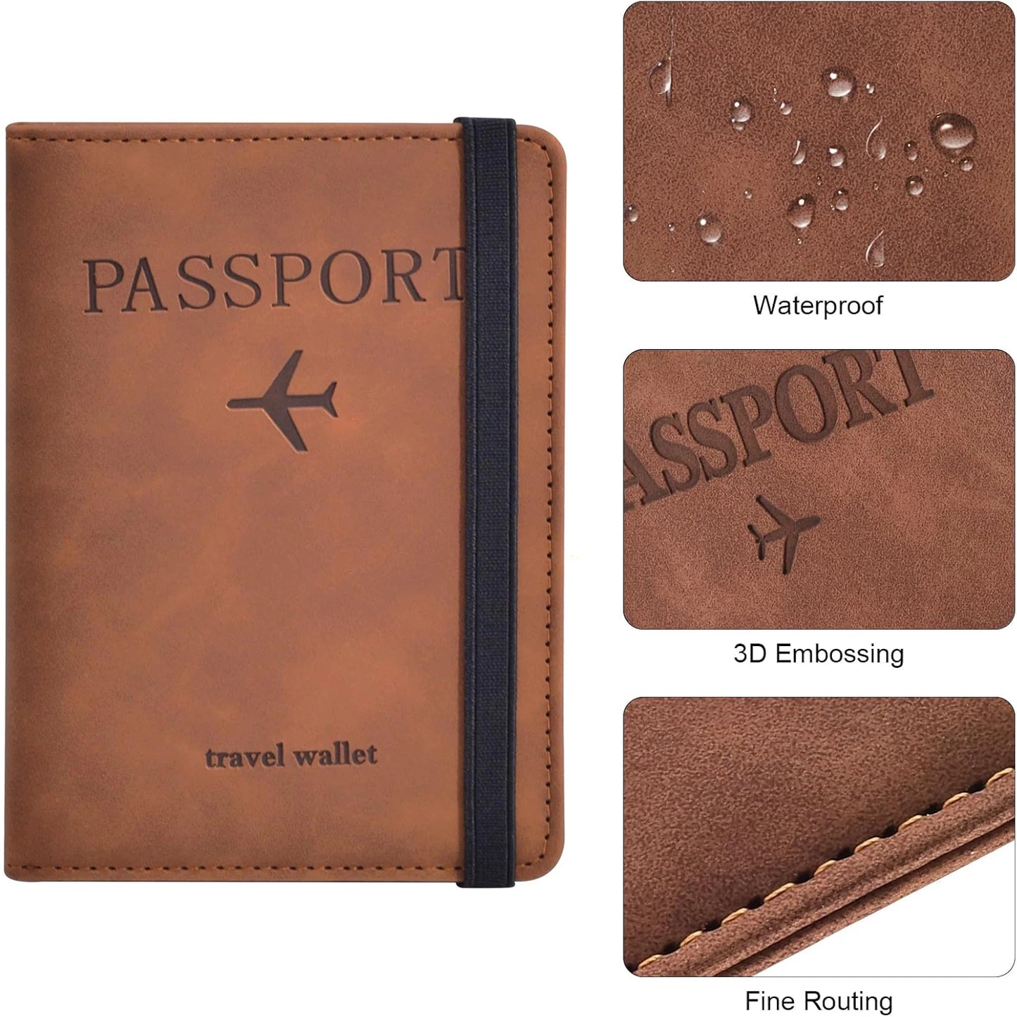 Porte-Passeport Voyage — Étui Portefeuille Accessoires Voyage Homme Femme