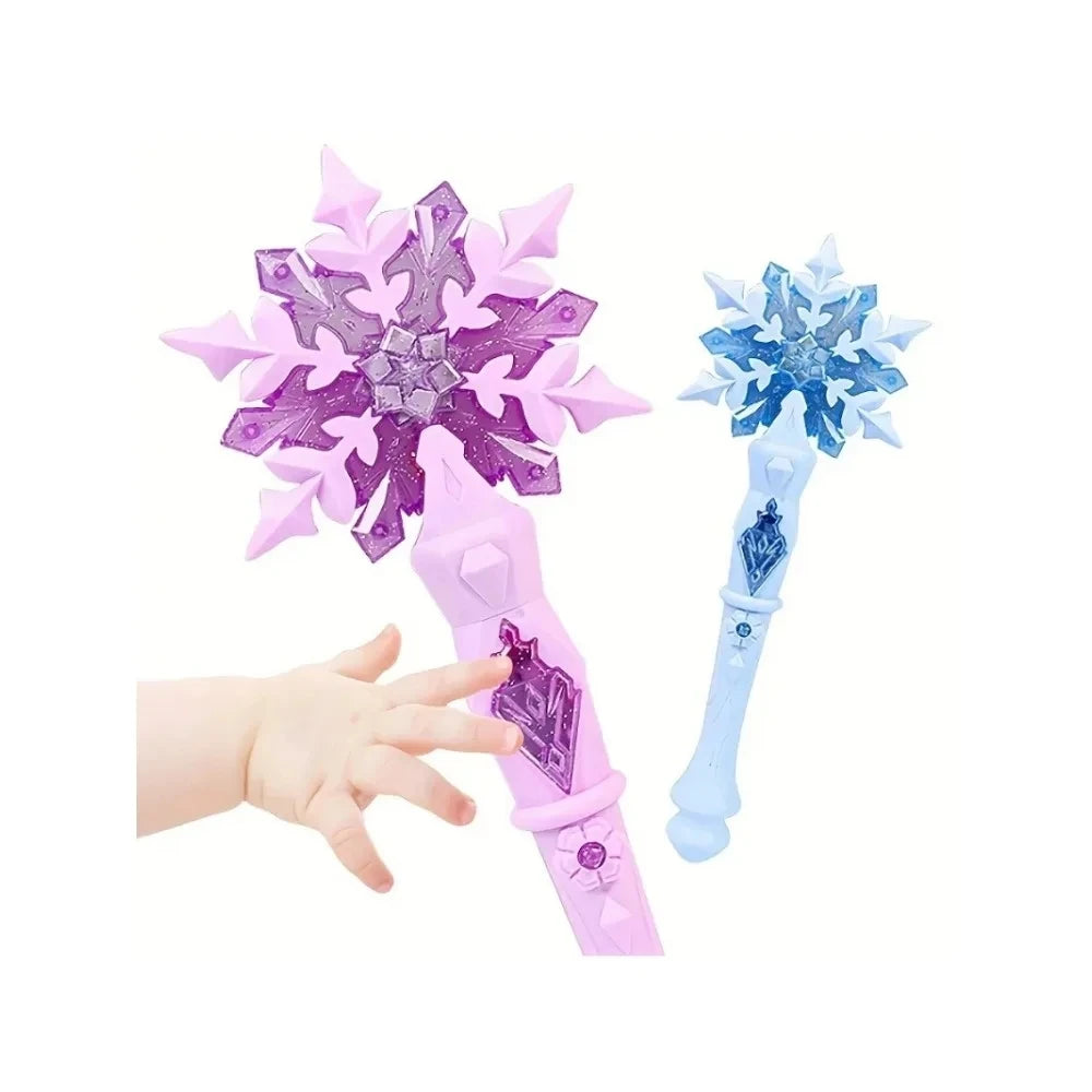 Baguette de neige princesse pour filles, jouet féerique, baguettes lumineuses, noël, Halloween, jouets pour enfants, flocon de neige, bâtons lumineux, Cosplay pour enfants