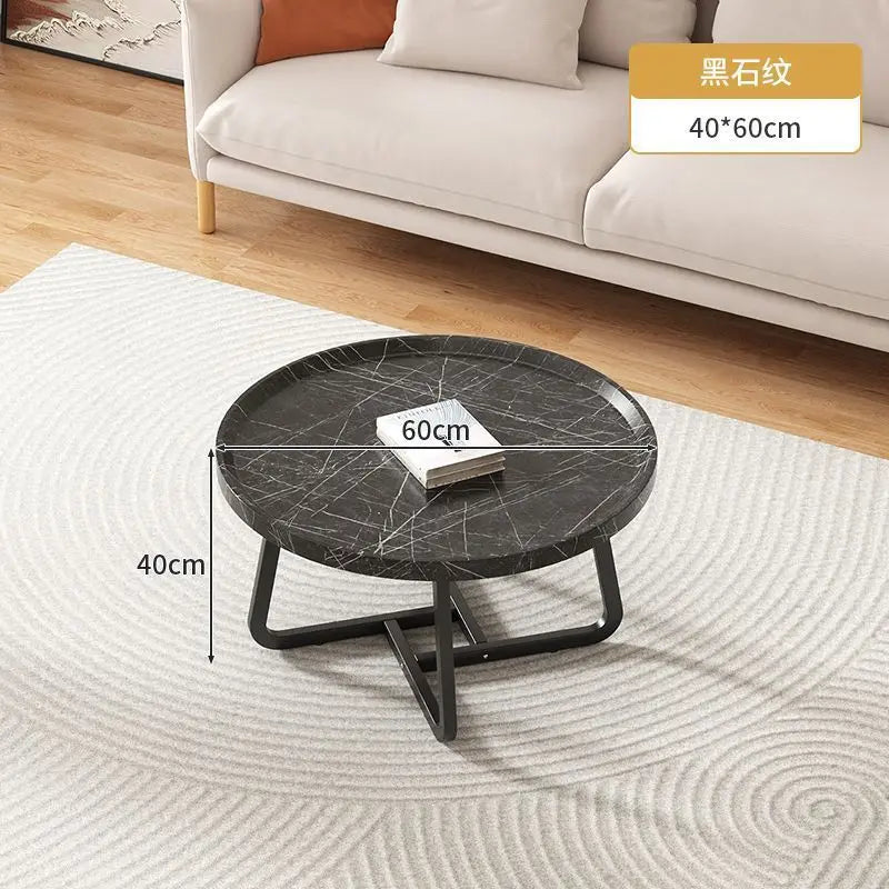 Table basse multifonctionnelle — salon minimaliste moderne, table d'appoint combinée circulaire, maison