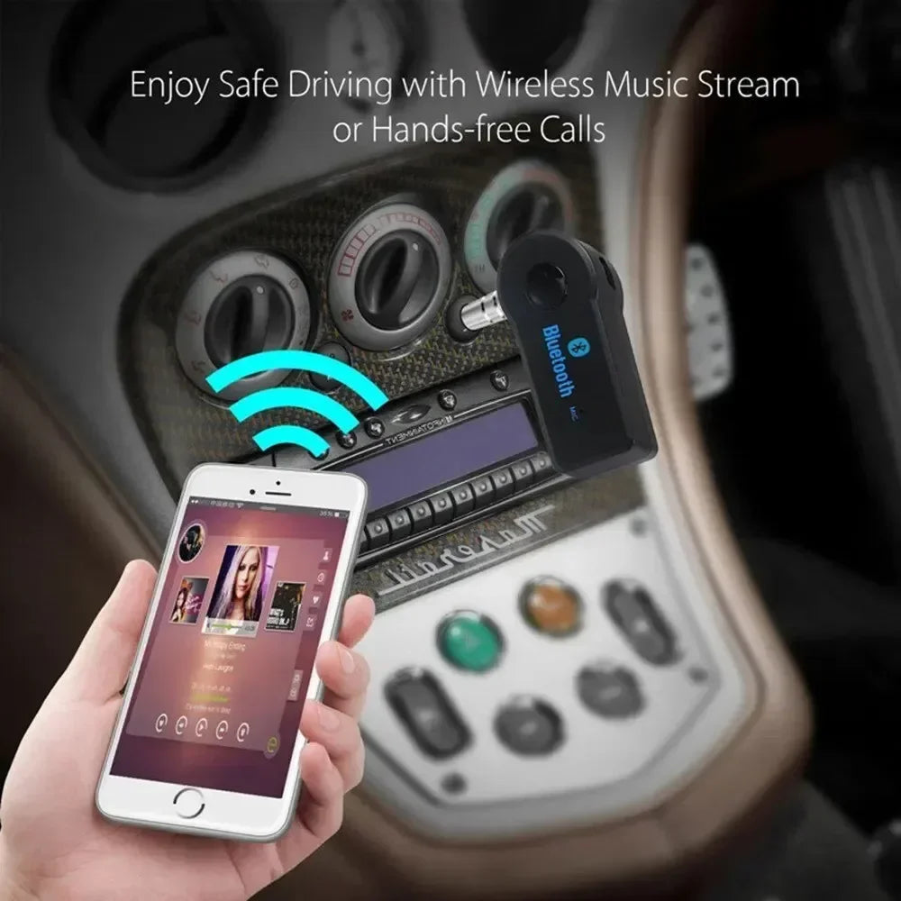 Wireless Car Audio Receiver Adapter, 3.5mm, Bluetooth 5.0, For Car, MP3, FM, Music Transmitter, P2, Music Call, Bluetooth Adapter