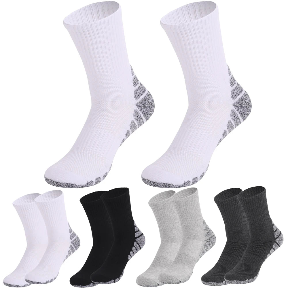 Chaussettes de sport respirantes en coton de haute qualité pour hommes et femmes, chaussettes d'équipage, serviette optique, astronomique, noir, blanc, gris, anti-odeur, 1 paire