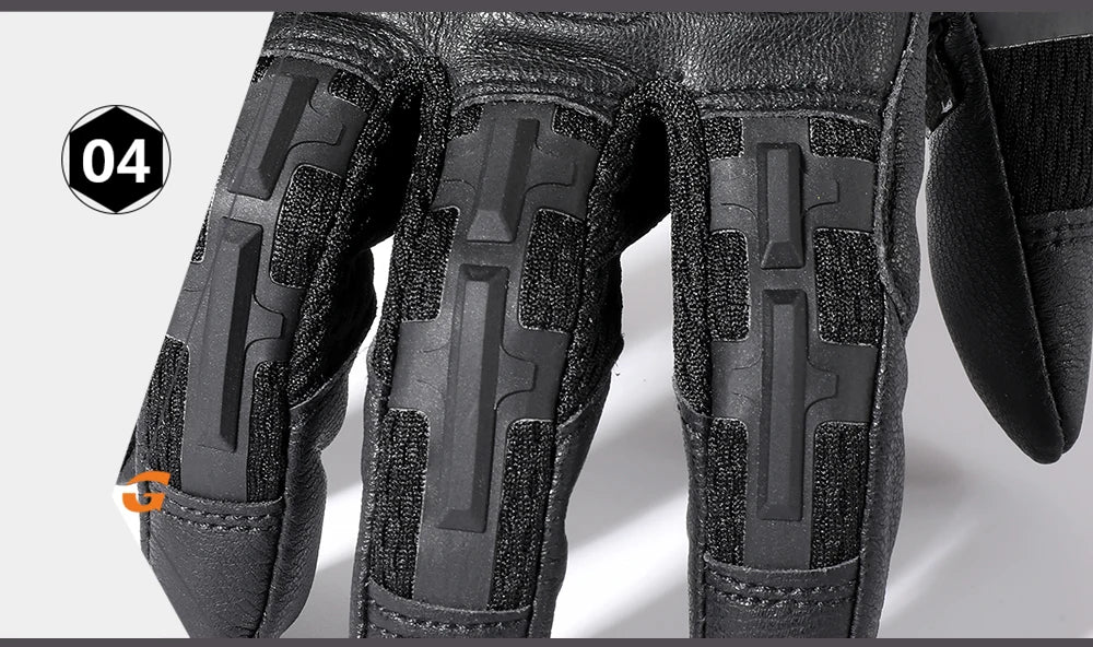 Gants de cyclisme en cuir PU pour écran tactile, tactique Airsoft, chasse, tir, randonnée, vélo, Sport de plein air, équitation, protection pour hommes
