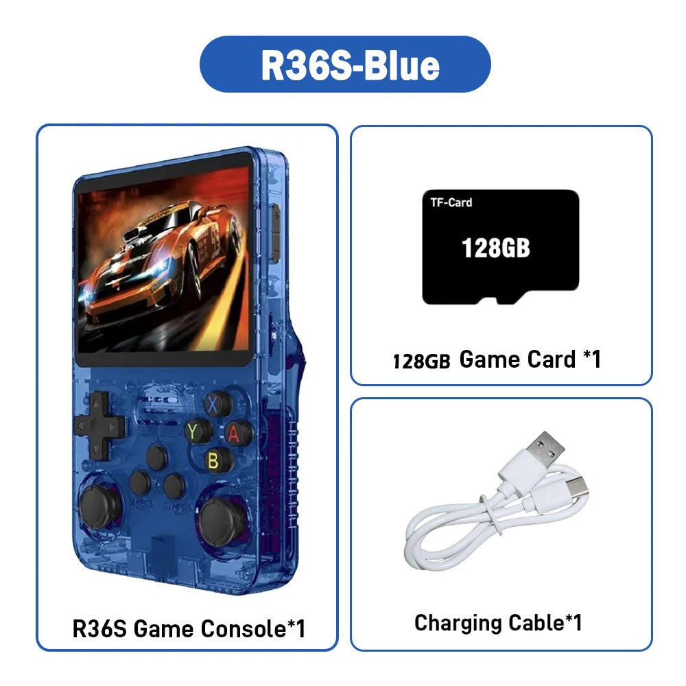 Console de jeu rétro portable 3,5" IPS — 64 Go, plusieurs couleurs, lecteur portable, jeux classiques
