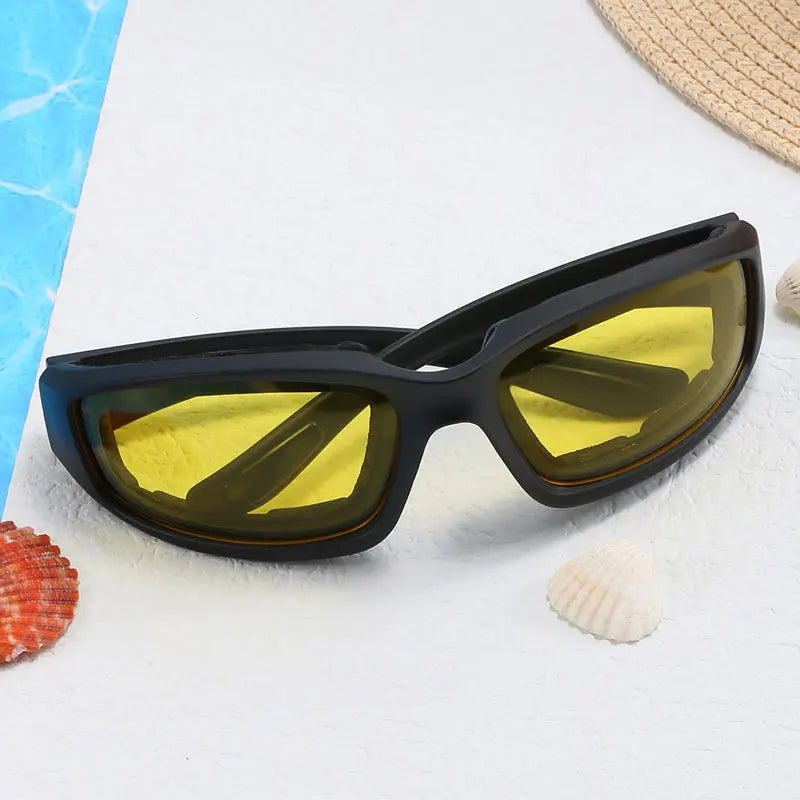 Lunettes de cyclisme en plein air, protection des yeux, lunettes de ski, lunettes de soleil tactiques Cs, lunettes de soleil en éponge de sport bloquez efficacement 1 pièce