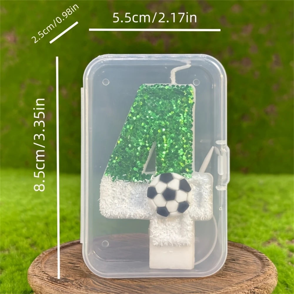Bougies Numéro Football — Décoration Gâteau Anniversaire Originale