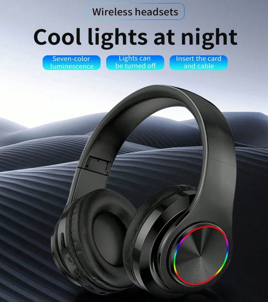 Écouteurs Bluetooth sans fil montés sur la tête — micro, suppression de bruit, stéréo, sport, jeu