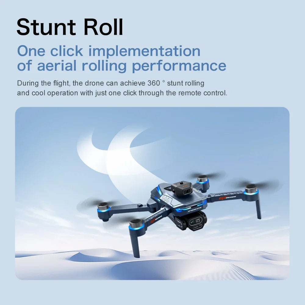 Drone GPS 8K professionnel — double caméra, moteur brushless, maintien d'altitude, quadricoptère pliable RC