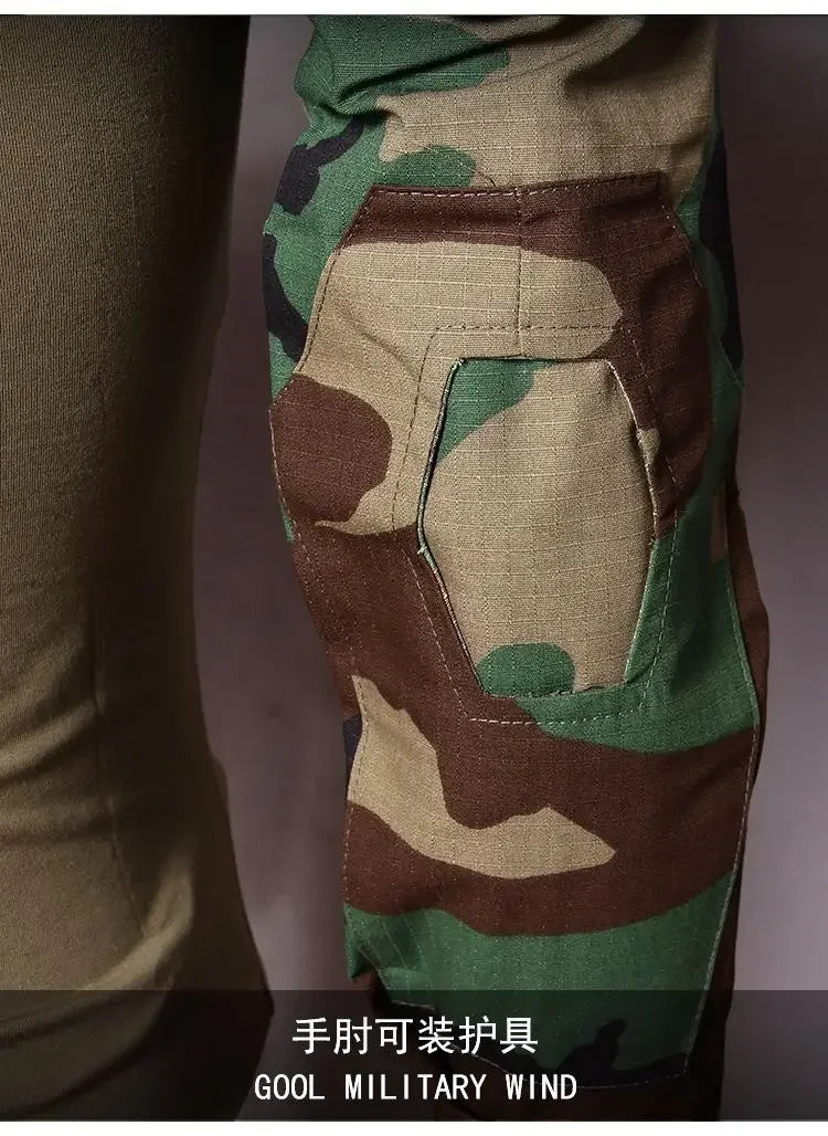 Tenues de sport tactiques d'extérieur, uniformes d'entraînement, ensembles de chasse camouflage, chemises et pantalons de randonnée pour hommes