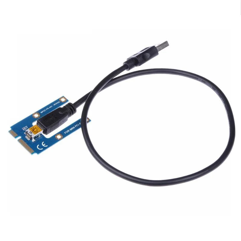 Mini PCIe vers PCI express 16X Riser pour ordinateur portable carte graphique externe EXP GDC BTC Antminer Miner mPCIe vers PCI-e slot carte minière