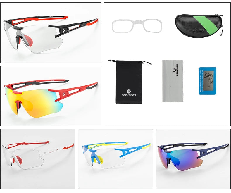 Lunettes de cyclisme photochromiques — vélo, sport extérieur, décoloration, VTT, route