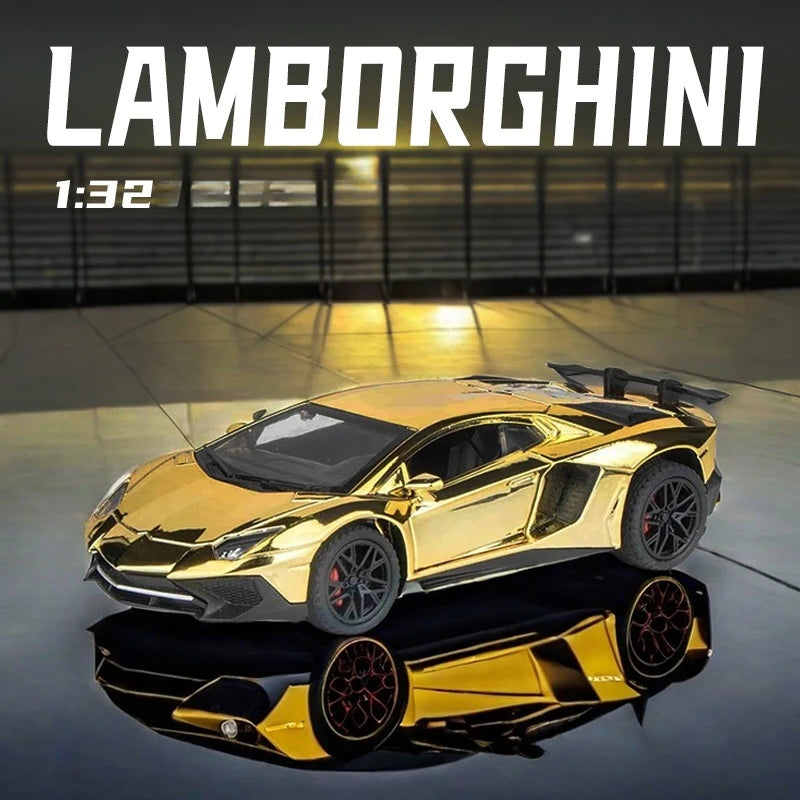 Modèle de supercar 1:32 avec son et lumière — moulé sous pression, cadeau d'anniversaire garçon