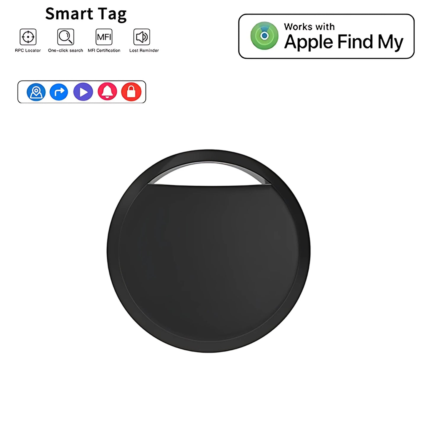 Mini traceur GPS intelligent Bluetooth — dispositif rappel anti-perte, localisateur, clé voiture, animaux, enfants