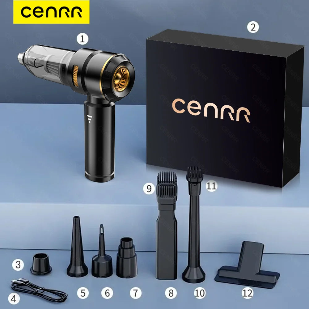 CENRR 998000 PA Powerful Car Vacuum Cleaner Portable Handheld Car Vacuum Cleaner Cordless Car Cleaner Robot Car Accessories