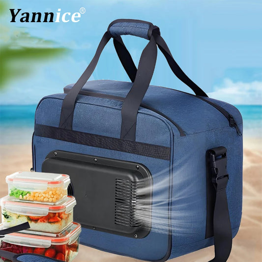 Réfrigérateur Portable pour voiture, 25l, semi-conducteur, pliable, chauffage, refroidissement, sac isolant, voiture, usage domestique, pique-nique, Camping essentiel