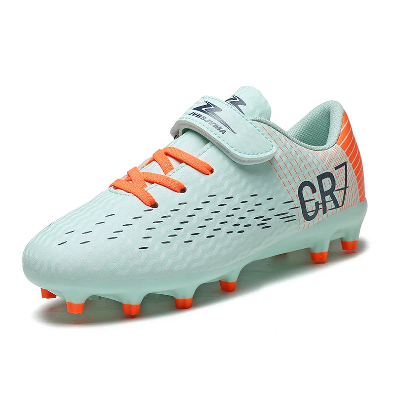 Chaussures de Football Ado Unisexe AG Gazon Synthétique — Respirantes, Fermeture Velcro EU 31–39