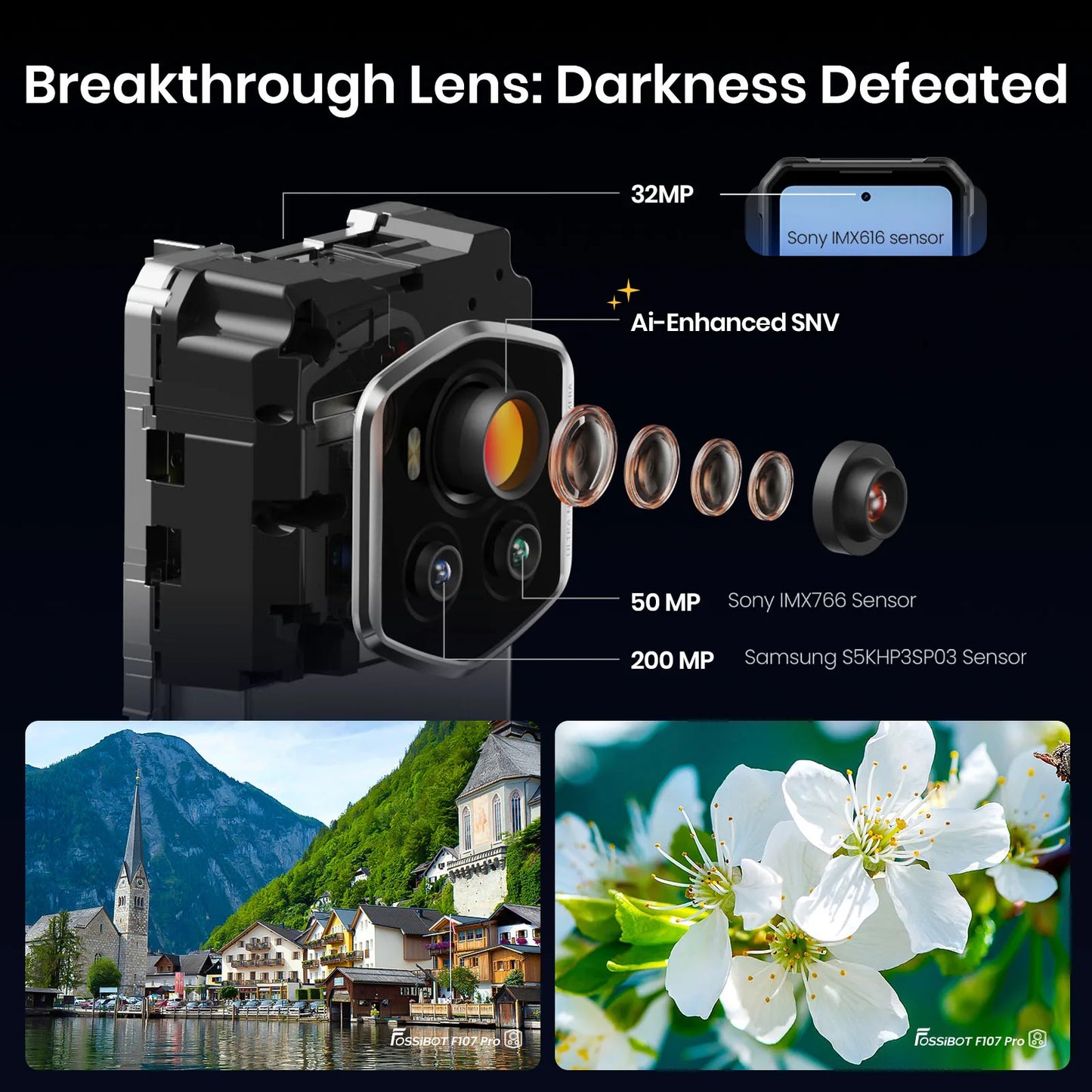 Smartphone robuste 5G — 30 Go + 512 Go, 6.95" FHD+, Android 15, 28000 mAh, charge 66W, vision nocturne