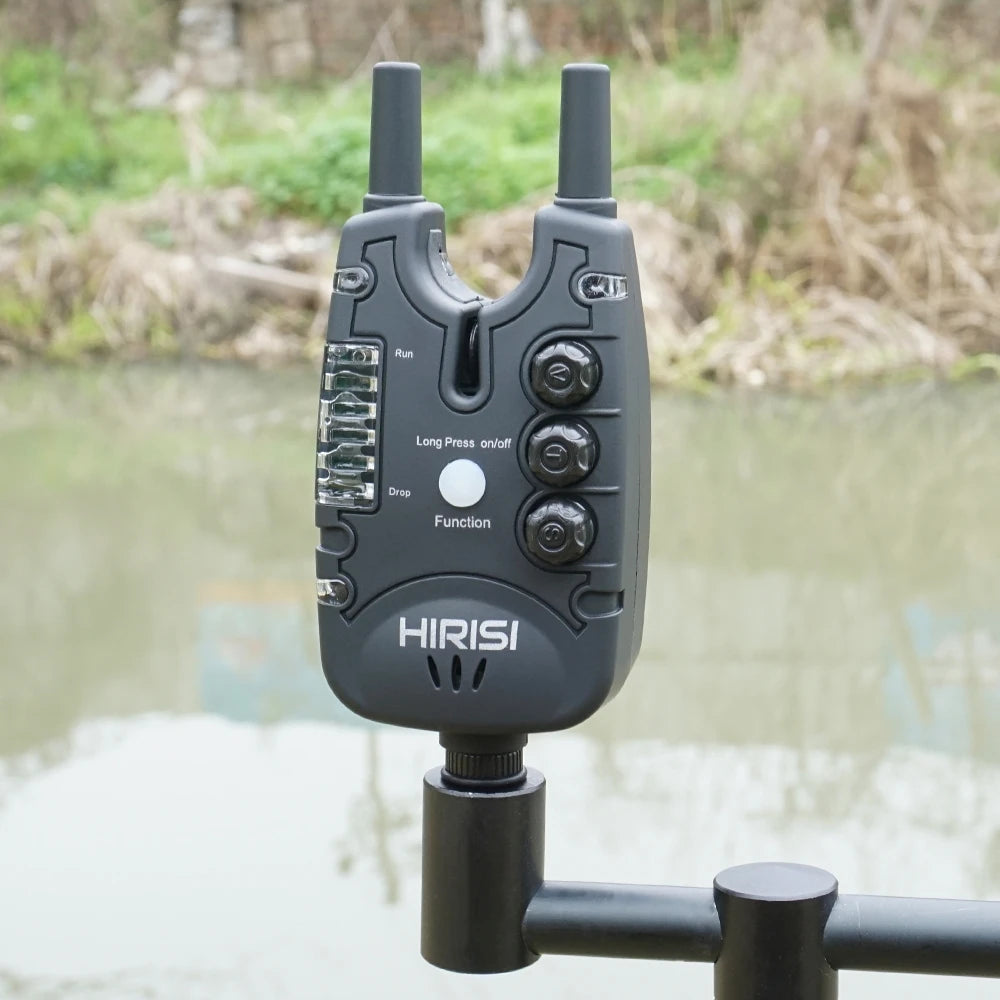 Alarmes de pêche à la carpe Hirisi avec lumière LED, volume, tonalité et sensibilité réglables, indicateurs de morsure de pêche B150