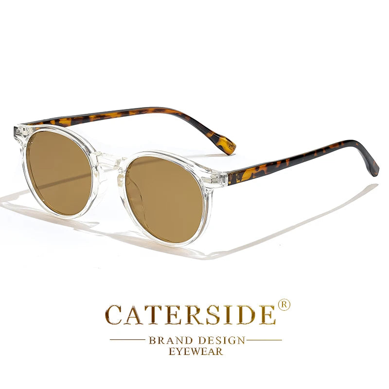 Lunettes de soleil rondes polarisées rétro — TR90/acétate, vintage, conduite et voyages