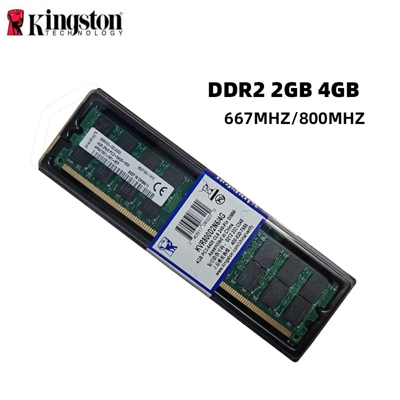 Barrette RAM DDR2 Kingston 2 Go / 4 Go DIMM 667 MHz 800 MHz — PC Bureau