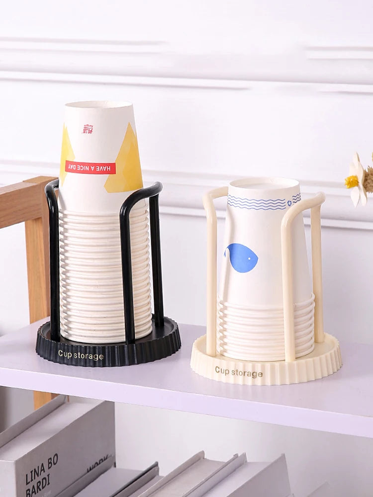 Porte-gobelet en papier jetable domestique, support de rangement de gobelets en papier de bureau, adapté au salon, à la salle à manger et autres gobelets