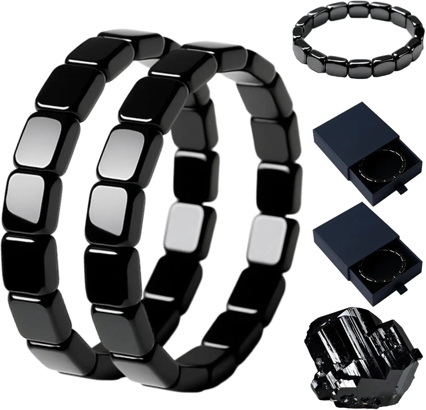 Bracelet en hématite — équilibre énergétique, clarté mentale, confiance, concentration