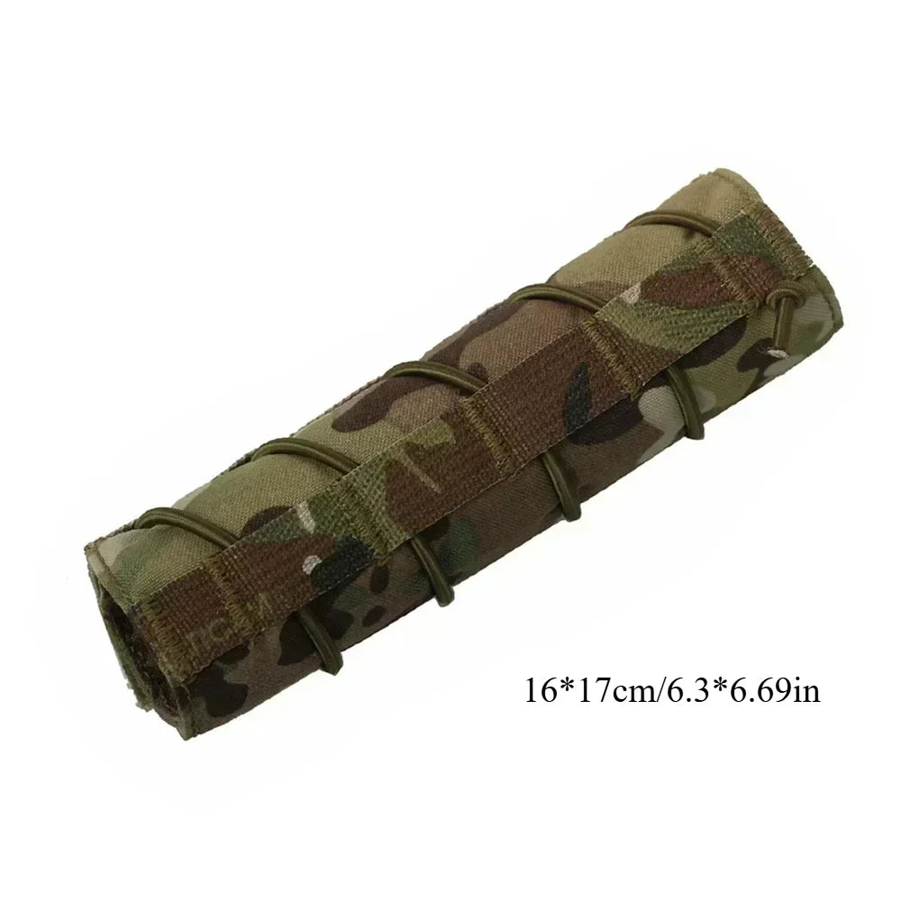 Couverture de suppresseur de Sniper, protection de Camouflage tactique, tir en plein air, étui en tissu de chasse militaire, équipement de terrain CS en direct