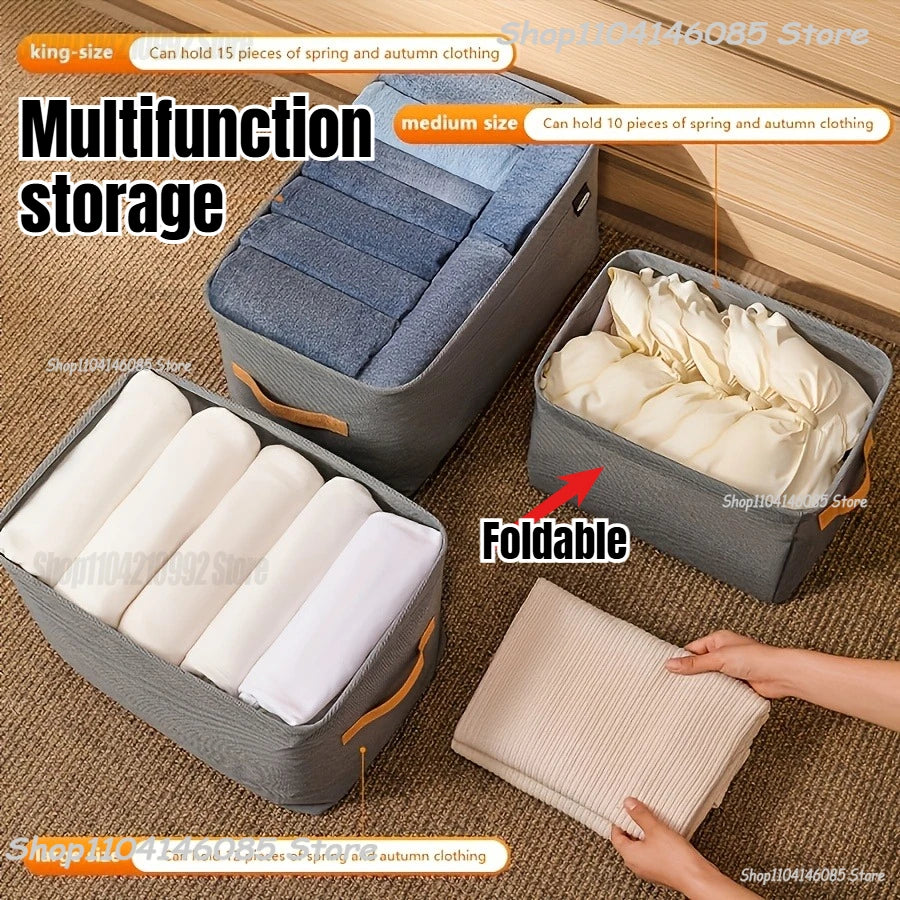 Wardrobe Storage Box, Fabric Storage Basket, Storage Box, Dormitory Wardrobe Storage Box, for Home, Dorm, and Spaces