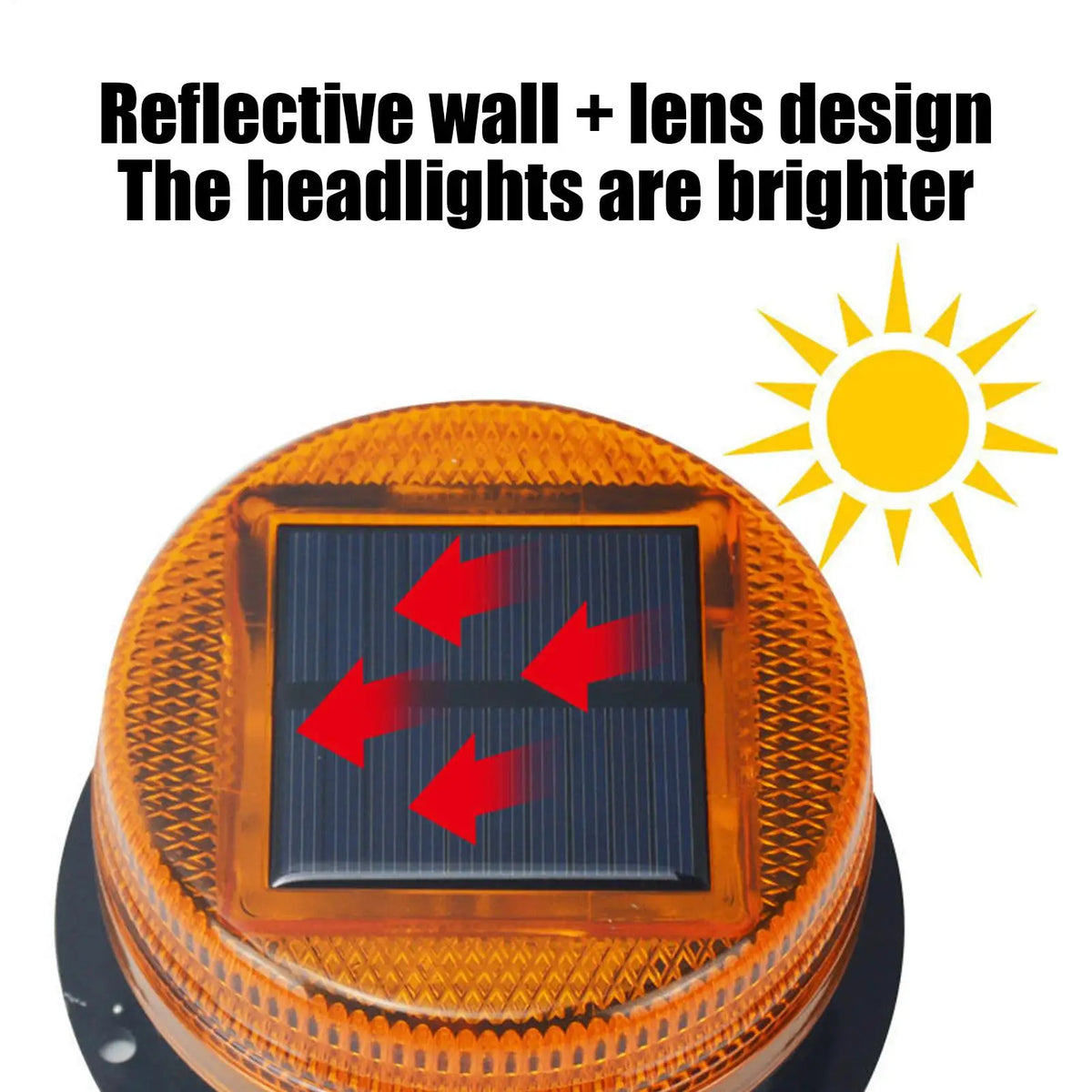 Lampe de poche d'avertissement de nuit LED solaire étanche Flash plafond lumière stroboscopique trafic route balise toit de voiture clignotant lumière de secours