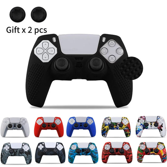 Étui en Silicone de protection pour ps5 Contrôleur Anti-dérapant Protection Peau Costume pour playstation 5 Gamepad Couverture Poignées Accessoires