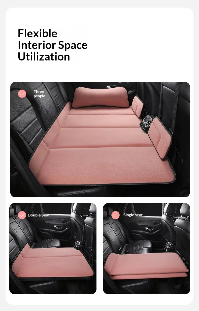 Matelas de voiture, lit de voyage, matelas pneumatique portable, siège arrière, camping, voyage en voiture, convient aux SUV, berlines, camions, pompe électrique, camping, coche