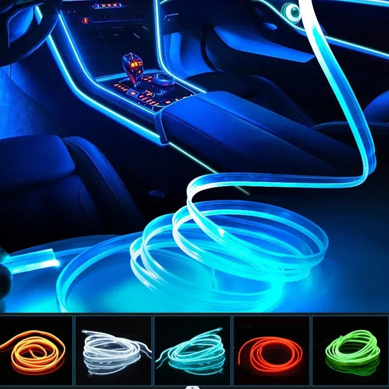 Decorative Car Interior Lamp Strips, 1M 2M 3M 5M, Ambient Light, Cold Light, Dashboard Console, Automotive LED Ambient Lights
