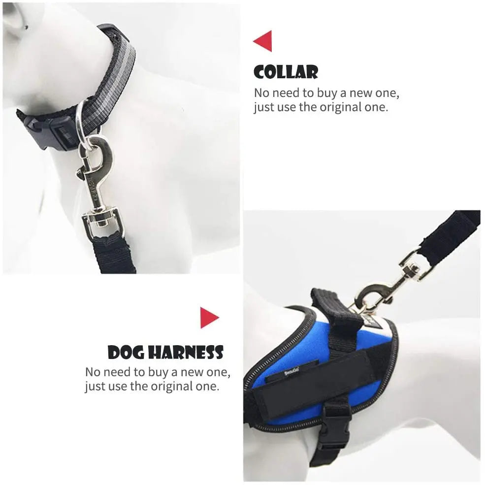 Ceinture de sécurité réglable pour animaux de compagnie, chat, chien, siège pour animaux de compagnie, véhicule, harnais pour chien, Clip en plomb, levier de sécurité, Traction, colliers pour chiens, Accessoires pour c