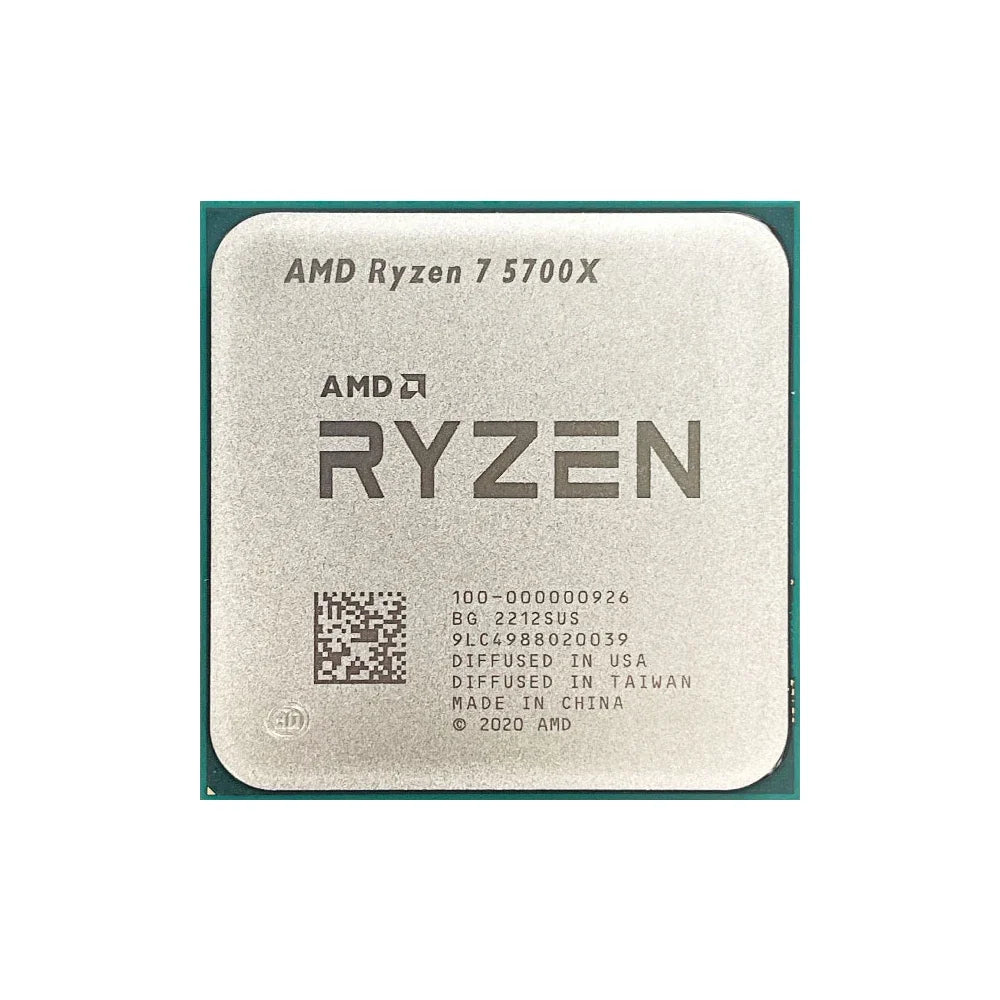 Nouveau processeur de jeu AMD Ryzen 7 5700X 8 cœurs 16 threads AM4 Applicable à B550 3.4GHz 65W 7NM L3 = 32M R7 5700X DDR4 sans ventilateur